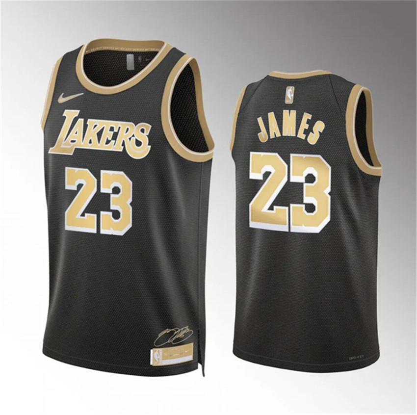 Men's Black Los Angeles Lakers #23 LeBron James 2024 Select Series Stitched Basketball Jersey